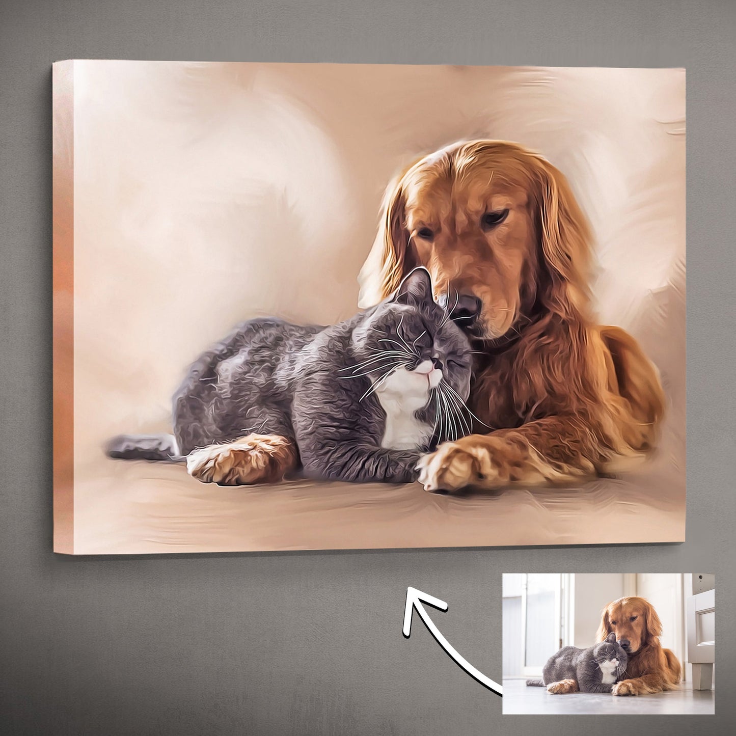 Custom  Canvas Photo Print Of Pets