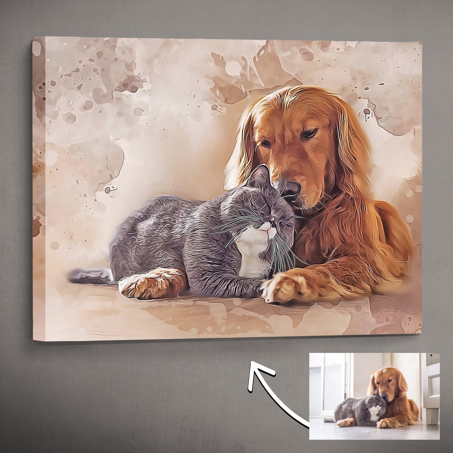 Custom  Canvas Photo Print Of Pets