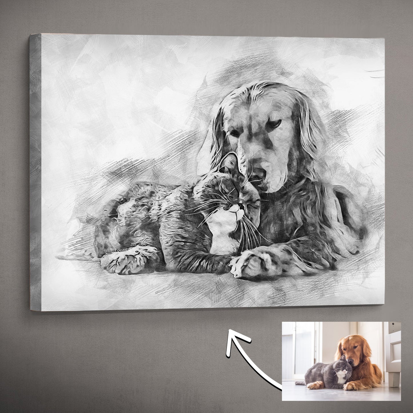 Custom  Canvas Photo Print Of Pets