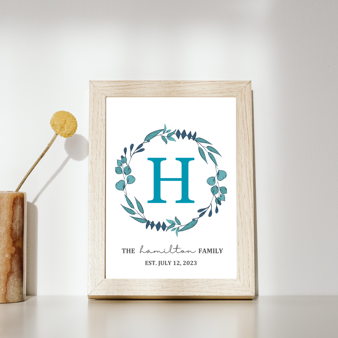 Personalized Family Name Sign | Last Name Monogram Established Date