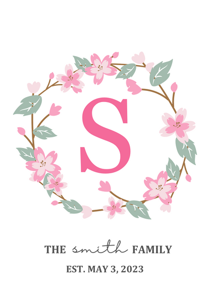 Personalized Family Name Sign | Last Name Monogram Established Date