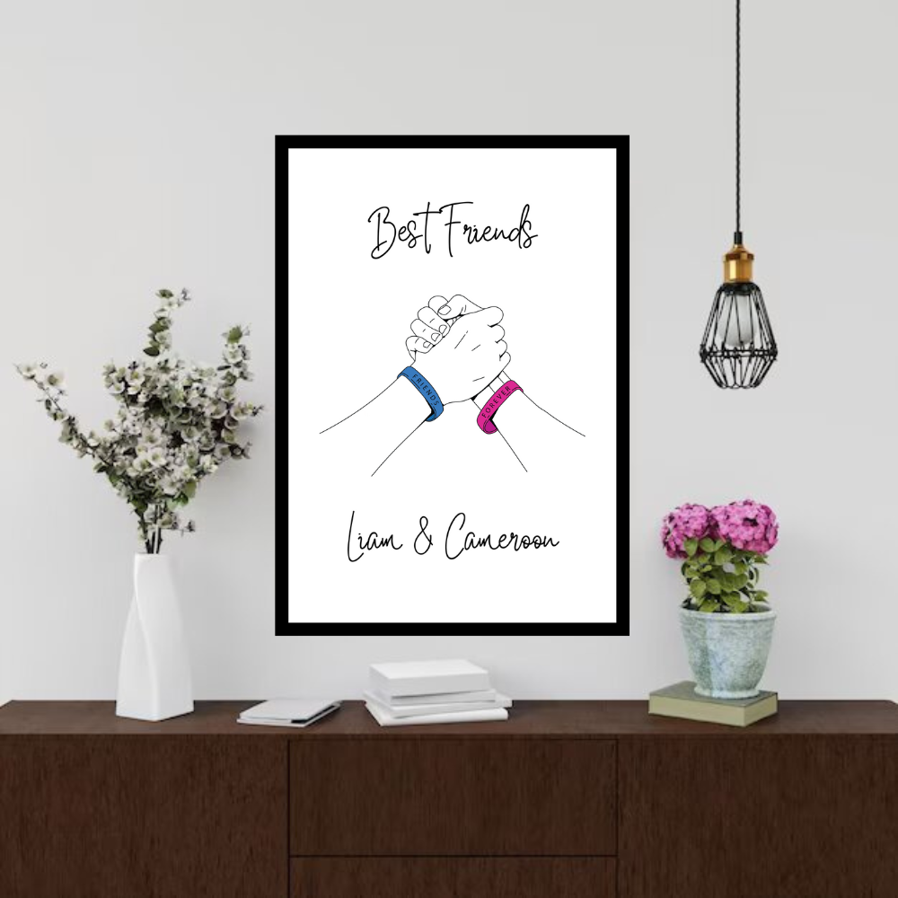 Friendship Print for Best Friends - Personalized with Your Names