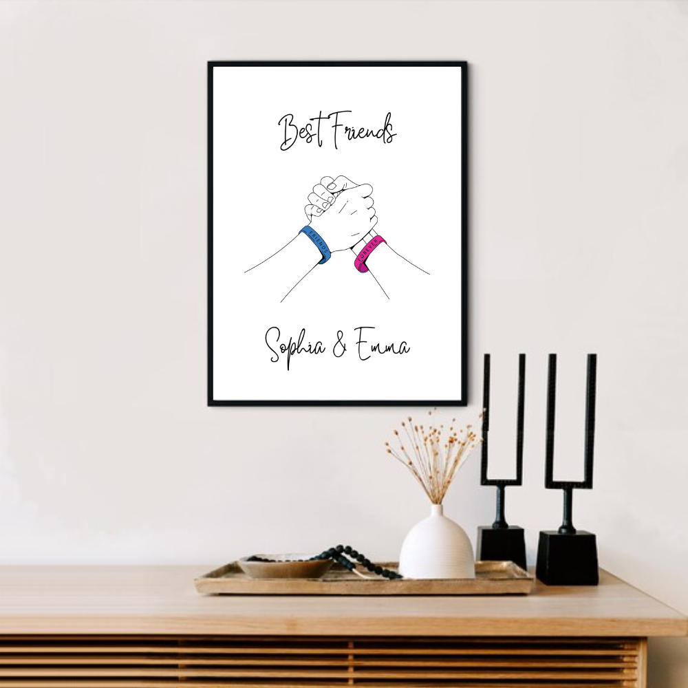 Friendship Print for Best Friends - Personalized with Your Names