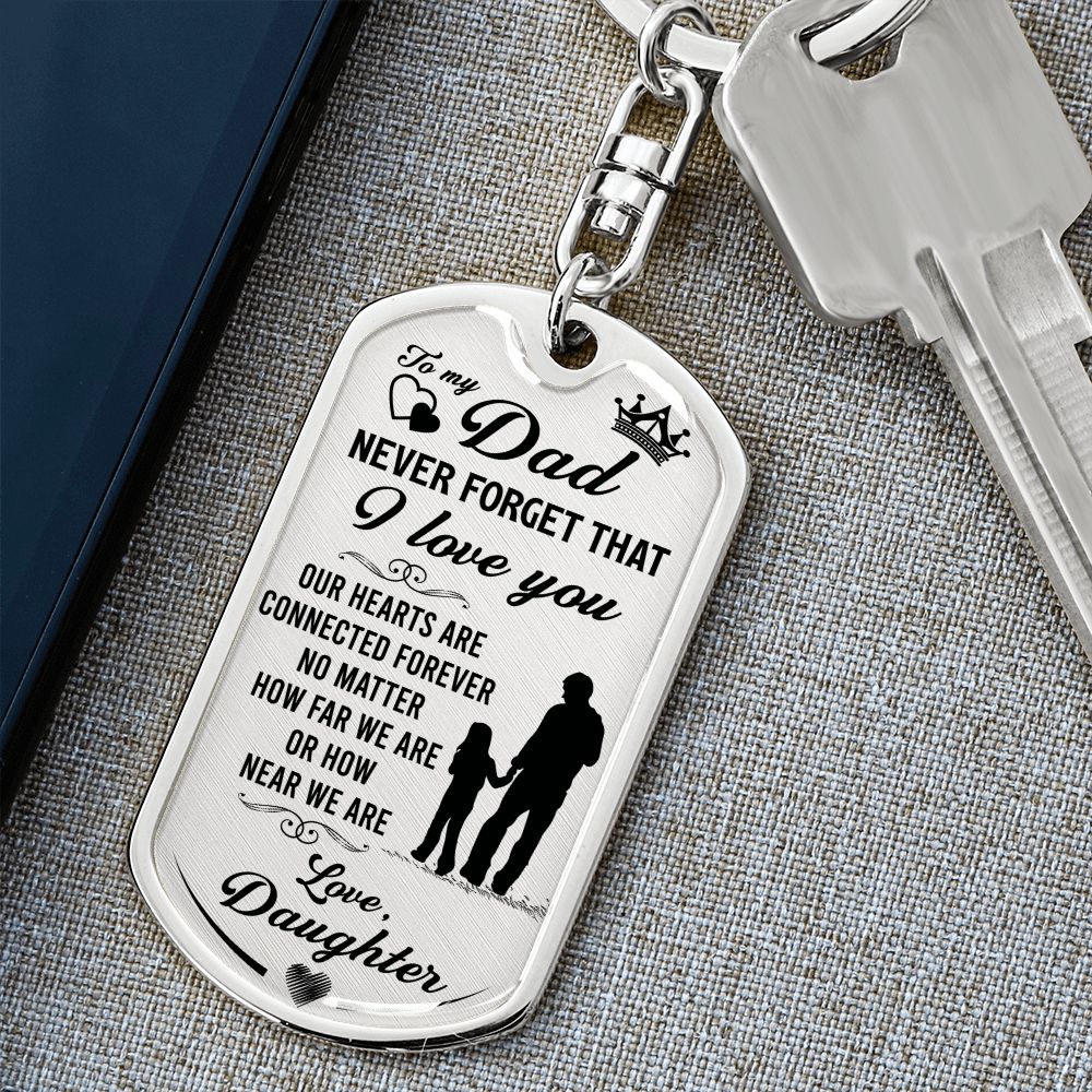 DAD Keychain || Gift For DAD from Daughter || Christmas Git ||