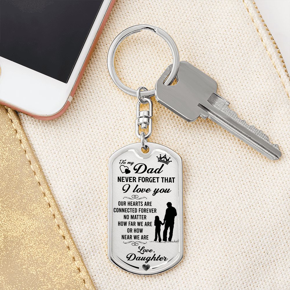 DAD Keychain || Gift For DAD from Daughter || Christmas Git ||