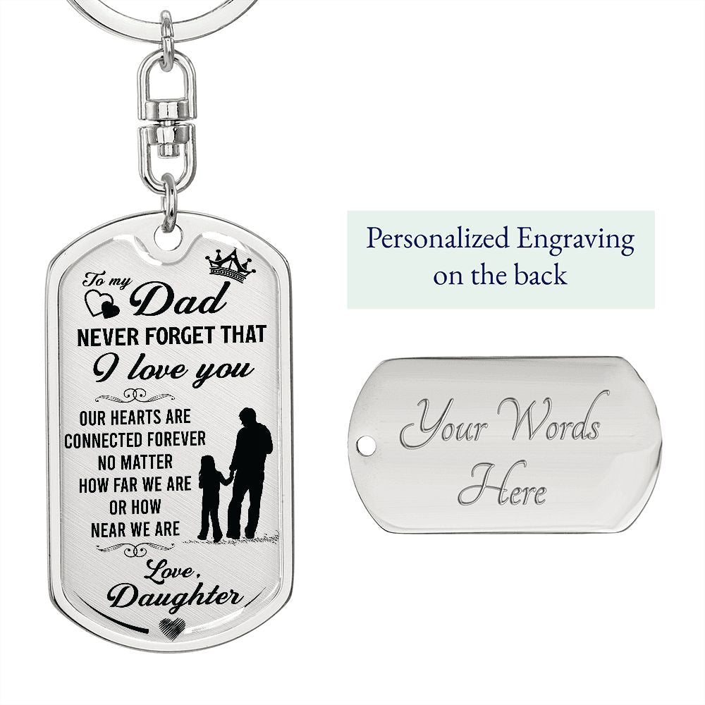 DAD Keychain || Gift For DAD from Daughter || Christmas Git ||