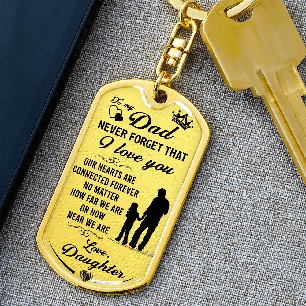 DAD Keychain || Gift For DAD from Daughter || Christmas Git ||