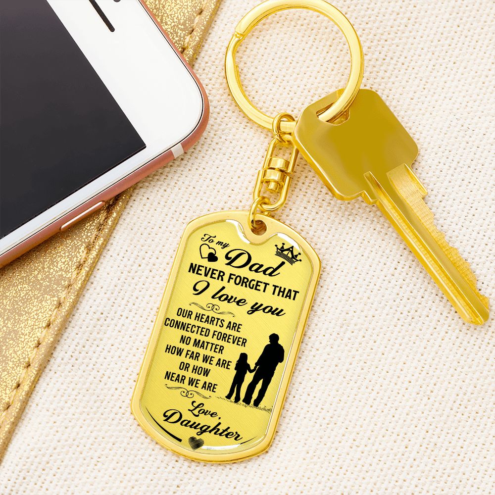 DAD Keychain || Gift For DAD from Daughter || Christmas Git ||