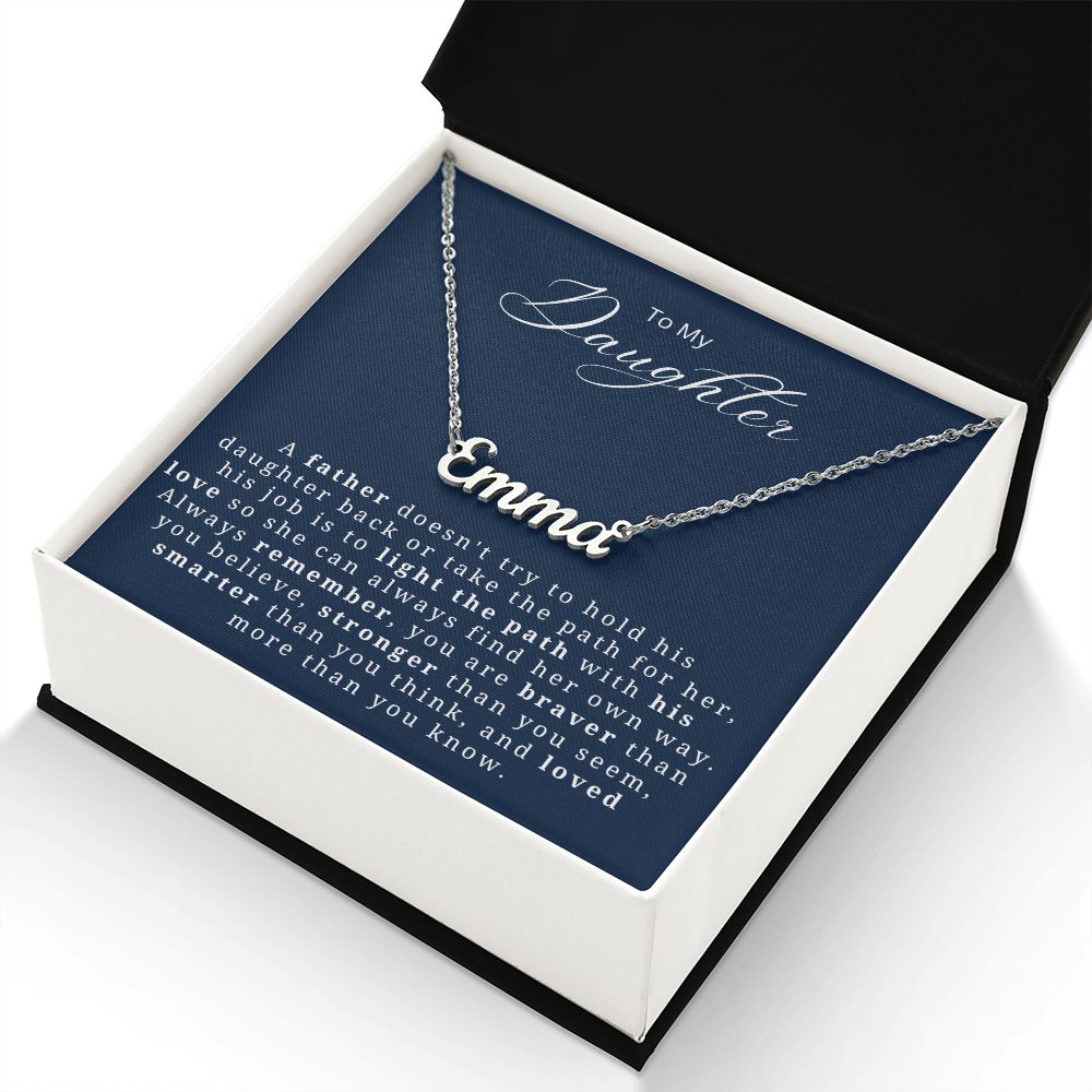 PERSONALIZED NAME NECKLACE || GIFT FOR DAUGHTER FROM DAD || DAUGHTER FATHER NECKLACE || CHRISTMAS GIFT