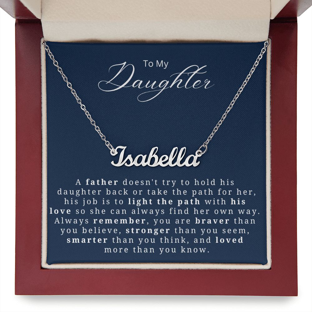 PERSONALIZED NAME NECKLACE || GIFT FOR DAUGHTER FROM DAD || DAUGHTER FATHER NECKLACE || CHRISTMAS GIFT