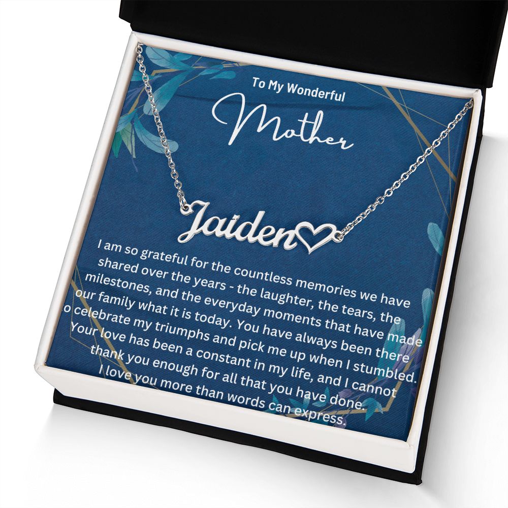 Personalized Name Necklace for Mother's Day