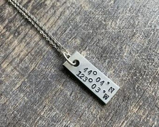 Latitude Longitude Necklace