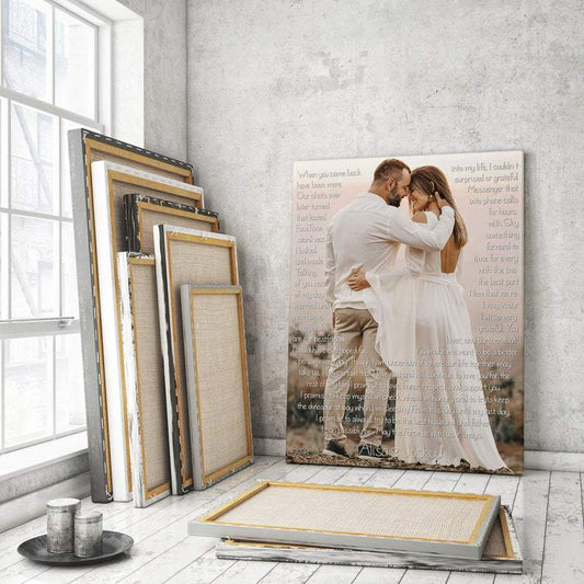 Custom Canvas with Lyrics, Wedding Song, Vows, Text, Word art, Quotes