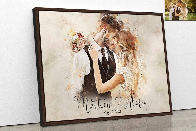 Custom Canvas with Watercolor Painting