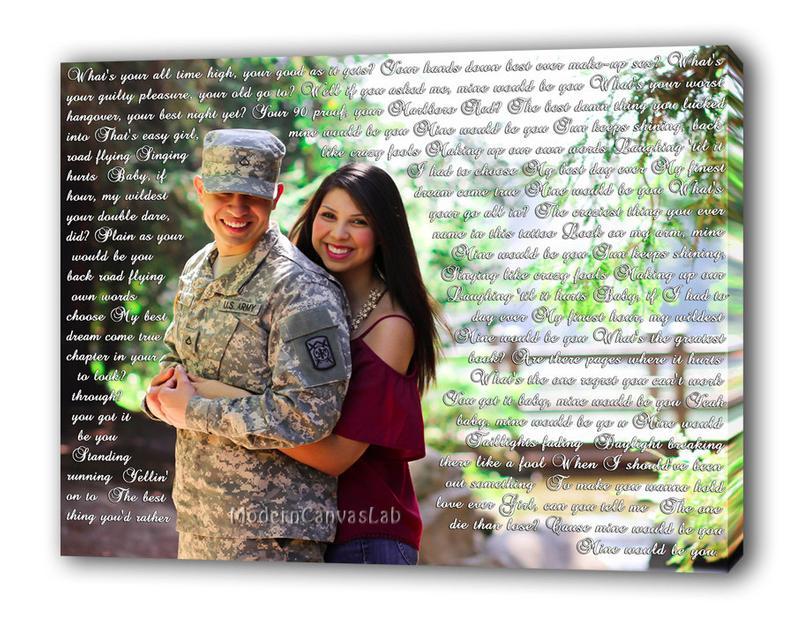 Custom Canvas with Lyrics, Wedding Song, Vows, Text, Word art, Quotes